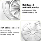 LIIGEMI Apple Cutter Slicer,12-Blade Large Apple Corer，Heavy Duty Stainless Steel Apple Cutter and Divider，Non-slip frosted handle，Easy to Use （Frosted）