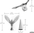 Umbra Tipsy Bottle Opener – Balancing Bird Sculptural Bar Tool and Accessory, Chrome