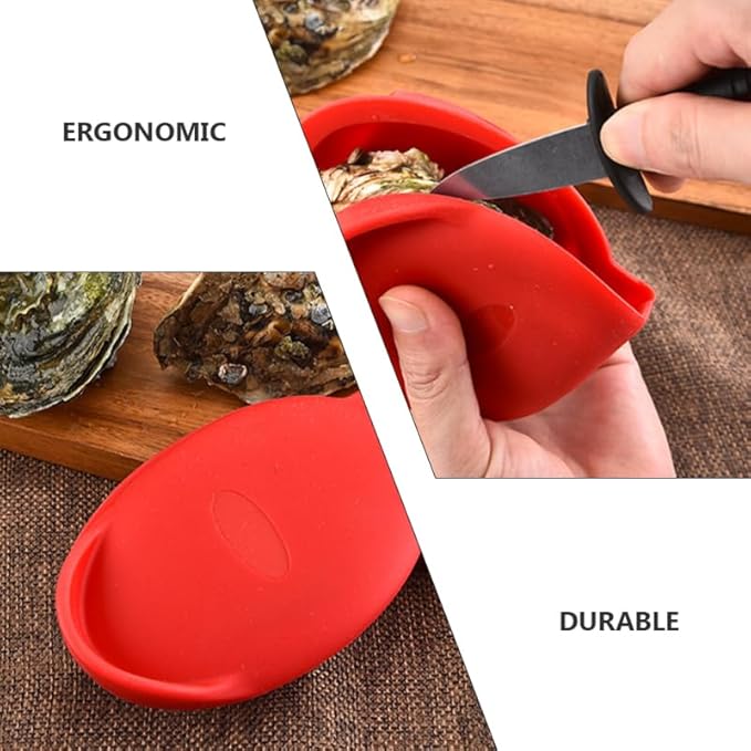 DOITOOL Oyster Shucking Hand Clip 2 Pack - Silicone Shellfish Opener Tool for Oysters Clams Scallops - Ergonomic Kitchen Gadget for Home Restaurant Use