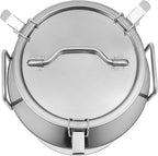 304 Stainless Steel Milk Can Large 12L-60L Capacity Milk Bucket Ice Buckets Bar Tools Wine Pail Bucket Milk Can Tote Jug with Sealed Lid Heavy Duty for Milk and Wine Liquid Storage (40L)
