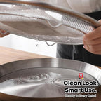 WAGENSTEIGER Stainless Steel Mesh Tray Set with Drip Pan, Air Fryer Basket and Tray, Kitchen Colander, Vegetable and Fruit Strainer, Food Filter, BBQ Prep Tool, Fruit Serving Dishes (11.42 inch)