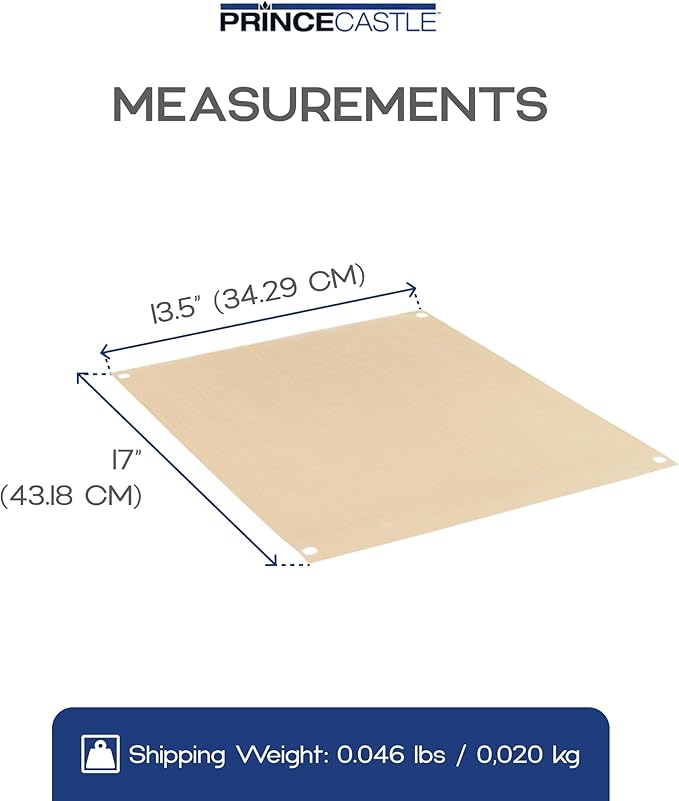 Prince Castle Release Sheets for CTS Series Toaster, Non-Stick Sheets and Commercial Toaster Oven Liners for Bread, Buns and More