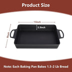 Cast Iron Casserole Dish for Oven, 4.8 Quart Rectangular Baking Pan and Large Lasagna Pan