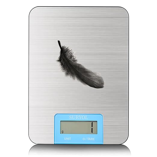 Food Kitchen Scale High-Precision Digital Scale Accurate Weighing for Baking & Cooking Enthusiasts (Shiny Blue)