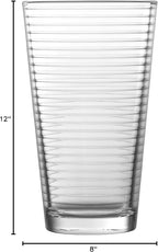 Fortessa Basics Arcade Everyday 12 Pack Set Glassware Kitchen and Barware Great for: Beer, Cocktails, Water, Juice, Iced Tea, Soft Drinks., Pint/Mixing Glass, 16 Ounce