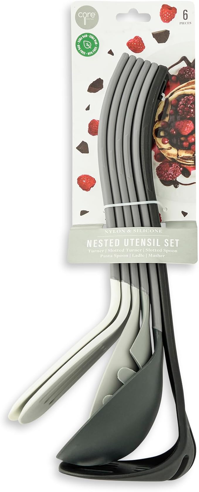 Core Kitchen Nested Silicone Utensils 6-Piece Set