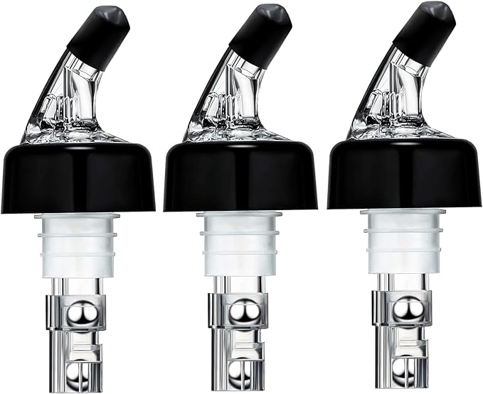 3 Pack Measured Pour Spout, Bottle Pourers for Alcohol - Shot Pourer Cocktail Liquor Dispenser Bar Bartending Tool - 1.5oz/45ml