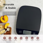 NUTRI FIT Food Scale for Kitchen Scales Digital Weight Grams and Ounces, Baking Scale Accurate for Weight Loss, Cooking, Coffee, Keto Diet, Meal Prep, 0.1oz Ultra Slim Smart Tare Black