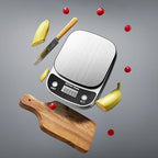 GRAM PRES Food Kitchen Scale Digital Weight Grams and Oz，Professional Digital Kitchen Food Scales 10kg/1g for Weight Loss Dieting Baking Cooking,Stainless Steel Weighing Platform,LCD Display