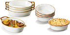 Versatile Au Gratin Baking Dish & Small Pie Pans Set – Perfect for Oven-to-Table Cooking | Ideal for Au Gratin, Pot Pies, Tarts & More | Sturdy Ceramic for Even Heating | Easy-to-Clean Non-Stick Surf