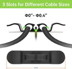 6PCS Cord Organizer for Appliances, Upgraded Kitchen Appliance Cord Wrap, Cord Holder Stick on Pressure Cooker, Coffee Maker, Air Fryer and Blender(6 Black)