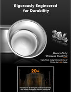 Nuwave Duet Air Fryer, Electric Pressure Cooker & Grill Combo, 540 IN 1 Multicooker with 3 Removable Lids, Slow Cook, Sautés, Dehydrator, 18/10 SS Pot, Sure-Lock Safety Tech & 13 Deluxe Accessories