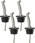 Stainless Steel Pourers, Speed Liquor Bottle Pourer for About 3/4" Bottle Mouth, 4 Pcs