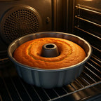 10-Inch Nonstick Cake Pan, Fluted Tube Pan for Pound Cakes, Muffins, Angel Food Cake, Coffee Cake, and More – Easy Release, Dishwasher Safe, Oven Safe, Heavy Duty