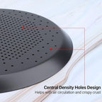 Beasea 10 Inch Pizza Pan With Holes - Perforated Aluminum Alloy Round Vented Crisper for Oven, Baking Tray Bakeware for Home Restaurant Kitchen