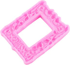 Mujiang Photo Frame Fondant Mold Picture Frame Silicone Mold Vintage Frame Molds for Cake Decorating Cupcake Topper Chocolate Candy Polymer Clay Set Of 4