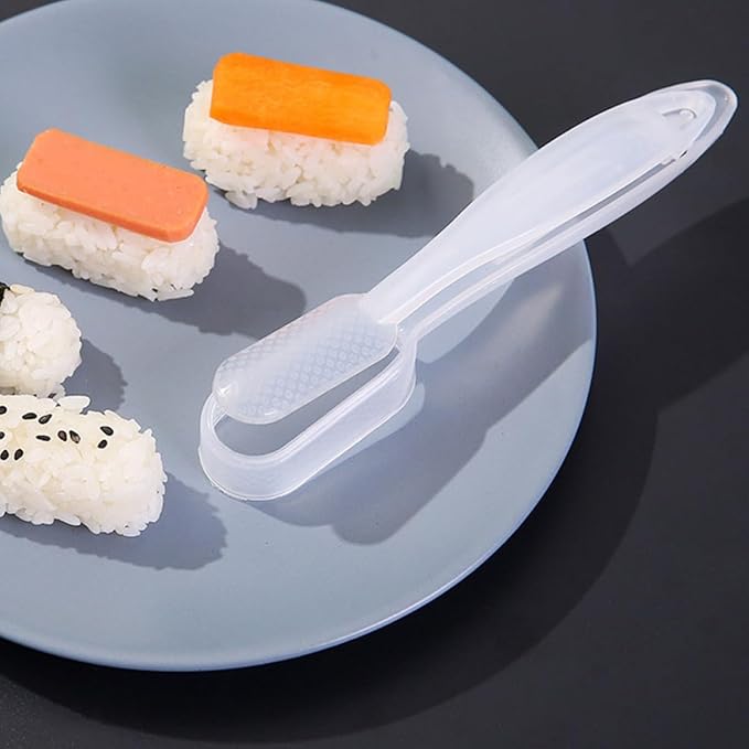 INOOMP 4pcs Sushi Maker Rice Ball Mold Set, Plastic DIY Onigiri Press Tools for Japanese Rice Balls, Compact Kitchen Gadget for Bento, Picnic, and Home Cooking
