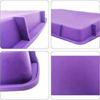 Lmaray 11 x 9.5 Inch Purple Silicone Baking Pan, Safe, Durable, Easy Cleanup, Microwave and Oven Safe