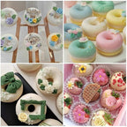 Flower Silicone Molds,9pcs Rose Leaf Daisy Sunflower Chrysanthemum Small Flowers Fondant Molds Polymer Clay Mould Candy Chocolate Molds for Cupcake Cake Pop Puck Decoration DIY Crafts