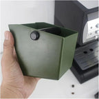 Coffee Knock Box Grounds Container ABS Bucket Anti Slip Powder Beveled Residue Barista Accessories Maker Tools(Burnt-sugar)