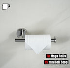 JQK Chrome Toilet Paper Holder, 5 Inch 304 Stainless Steel Thick 8mm Tissue Paper Dispenser for Bathroom, Hold Mega Rolls, Polished Chrome Wall Mount, TPH120-CH