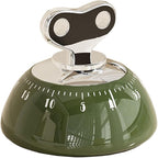 Visual Kitchen Timer for Cooking,Chef Cooking Timers Clock with Loud Alarm,Timers for Classroom, Home and Study,Mechanical Desk Timer,No Batteries Required，Magnetic Back (Green)