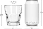 Libbey Gibraltar DuraTuff Rocks Glasses Set of 12, 10 Oz Durable, Restaurant Style Whiskey Glasses Set, Cocktail Drinking Cups for Hosting, Bar Service