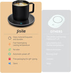 Coffee Mug Warmer, Smart Coffee Warmer Candle Warmer with Auto Shut Off for Office Desk, Cup Warmer with 2 Temperature, Electric Beverage Drink Warmer for Heating Coffee, Milk, Tea and Hot Chocolate