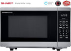 SHARP Countertop Microwave Oven Compatible with Alexa Orville Redenbacher's Certified with Removable 12.4" Carousel Turntable, 1000 Watt, 1.1 Cubic Feet, Stainless Steel