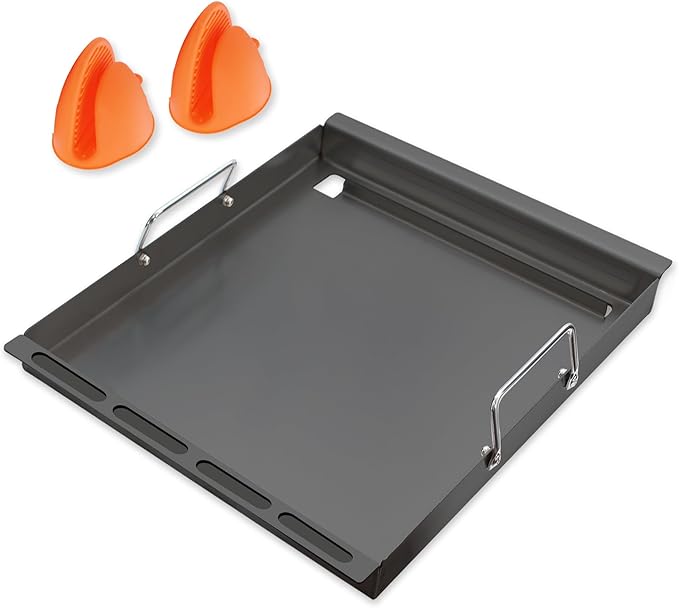 SafBbcue Full Size Griddle Inserts for Oklahoma Joes Longhorn Smoker Grill 15202029 16202046 1767150 Flat Top Griddle for Chargriller 5050 5650 3008 Member's Mark GR2234801-MM-00, Carbon Steel