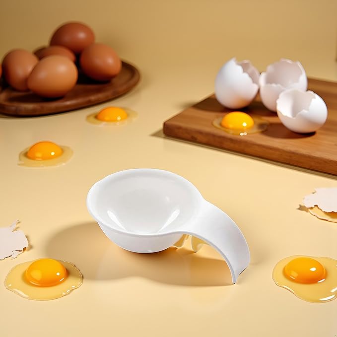 Egg Yolk Separator, for Baking Cakes Egg Separator for Raw Eggs,Plastic Egg Separator Egg Yolk White Filter,Bowl-Clip Egg White and Yolk Separator Strainer,Kitchen Gadget Cooking Specialty Tools