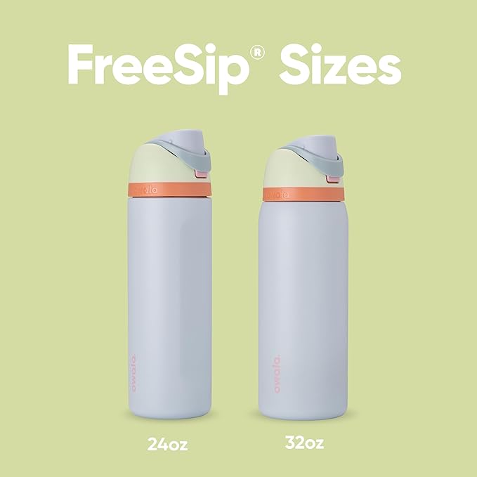 Owala FreeSip Insulated Stainless Steel Water Bottle with Straw for Sports, Travel, and School BPA-Free Sports Water Bottle, 32 oz, Beach House