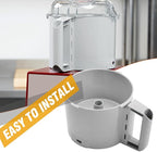 112204S 3 Quart Food Processor Cutter Mixer Bowl, Replacement for Robot Coupe R2 3L Gb, R2 DICE, R2 Dice, R2B, R2N Models