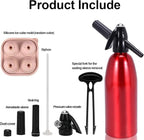 Soda Siphon 1L Portable Soda Maker Sparkling Water Maker for Home & Outdoor, Aluminium Carbonated Water Machines, Seltzer Water Maker for Making Soda,Cocktails, Use 8g CO2 Cartridges (Not Included)