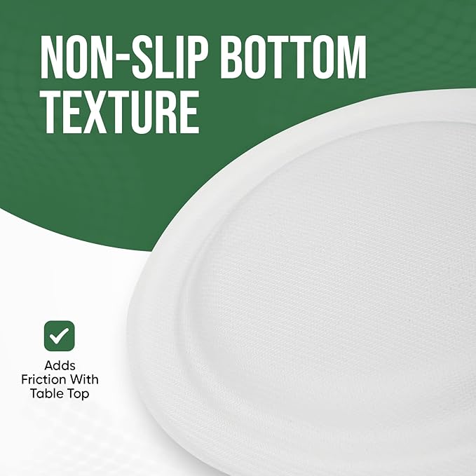 Dessert Plates, 100 Pack Small Paper Plates, Paper Plates 6 Inch – 100% Compostable Plates, Water & Oil Proof Disposable Plates, Microwavable Perfect Paper Plate For Party - White