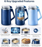 YZJSM Electric Coffee Grinder, 550ML Large Capacity Electric Blade Grinder with 8 Stainless Steel Blades, Multifunctional Grinder for Coffee Beans, Spices, Herbs, Grains & Baby Food﻿ (light blue)