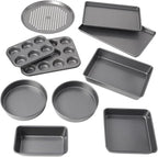 Oneida Select 10 Piece Nonstick Metal Bakeware Set, High-Performance & Dishwasher Safe,Silver