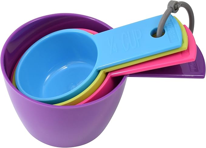 R&M International Colorful Measuring Cups, 4-Piece Set