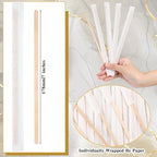 3000 Pcs Individually Wrapped Wooden Coffee Stirrers, Disposable Coffee Stir Sticks Round End Sticks Bulk Wood Stirrers for Cocktail Hot Drinks Restaurant Bar Home Office (7 Inch)