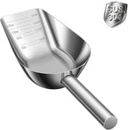 Pet cat-dog food-scoop measuring 1-cup - Food-grade 304 stainless steel material | 1-Cup capacity | Precision scale measurements