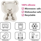 Bear Silicone Fondant Molds Bear Candy Chocolate Molds for Teddy Bears Cake Decoration Cupcake Topper Candy Chocolate Polymer Clay Resin Epoxy Gum Paste Set of 4
