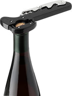 True Recoil Waiters Corkscrew Wine Opener, Durable Stainless Steel with Built-in Bottle Opener and 4-Wheel Foil Cutter for Bartenders, Home Bar, Kitchen, Outdoor Party, Gifts for Wine Lovers, Set of 1