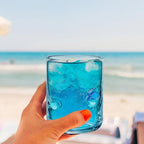 Vesici 4 Pcs Fish Icon Juice Glasses 14 oz Christian Drinking Glass Cups Hand Blown Fish Cocktail Wine Glassware Cup for Summer Party Supplies Holiday Gifts