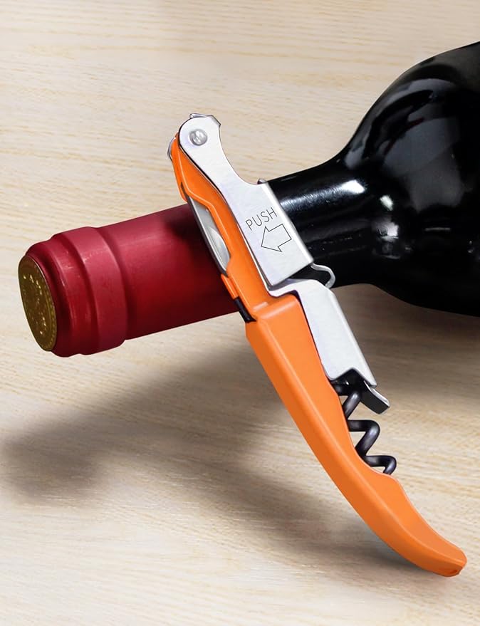 CORKAS Wine Key - 2Pack Handcrafted Professional Waiters Corkscrew, Compact Heavy Duty Wine Opener with Double Hinged, Foil Cutter and Bottle Opener, Birthday Gifts for Severs, Sommelier, Bartenders