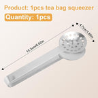 Tea Bag Squeezer Tongs, Stainless Steel Teabag Strainer Dispenser Gripper Picker Accessories for Tea Drinkers Gifts (Silver)