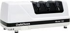 Chef'sChoice Professional Electric Knife Sharpeners With 100-Percent Diamond Abrasives And Precision Angle Guides For 20-Degree Straight-Edge and Serrated Knives, 3-Stage, White