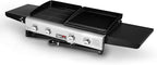 Royal Gourmet GD401 Portable Propane Gas Grill and Griddle Combo with Side Table | 4-Burner, Folding Legs,Versatile, Outdoor | Black 66 Inch