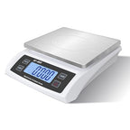 Digital Kitchen Scale 30kg/66lb Large Food Scale for Baking Cooking Stainless Bread Scale with LCD Display Counting Scales for Commercial(Color : Stainless White)