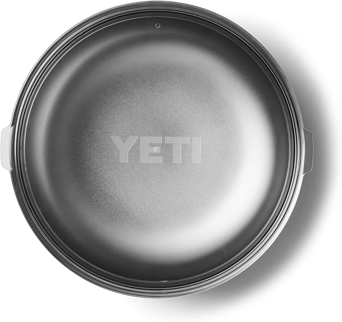 YETI Rambler Low Bowl, Vacuum Insulated, Stackable and Nestable Stainless Steel Bowl with Lid, 3.6 Quart, White