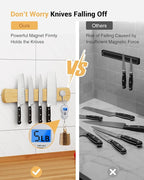 Swaitee Magnetic Knife Holder for Wall, 18 Inch Large Bamboo Knife Magnetic Strip, Housewarming Gifts for New Home, Kitchen Wall Storage Space Savers, Farmhouse Kitchen Utensil Organizer Essentials